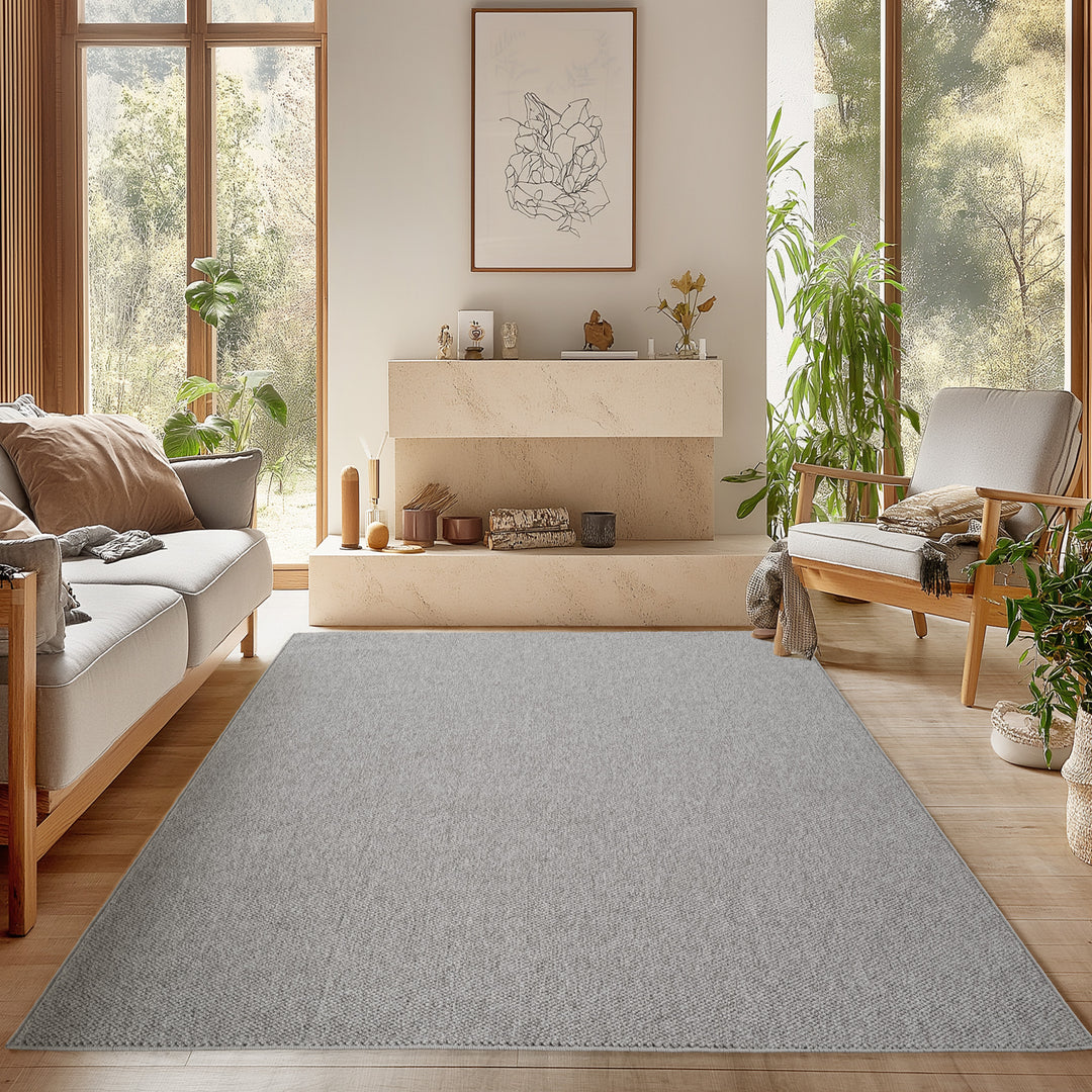 SIMPEX Teppich Bouclé Skandi StilSchlingenflor Weich Schlafzimmer Wohnzimmer