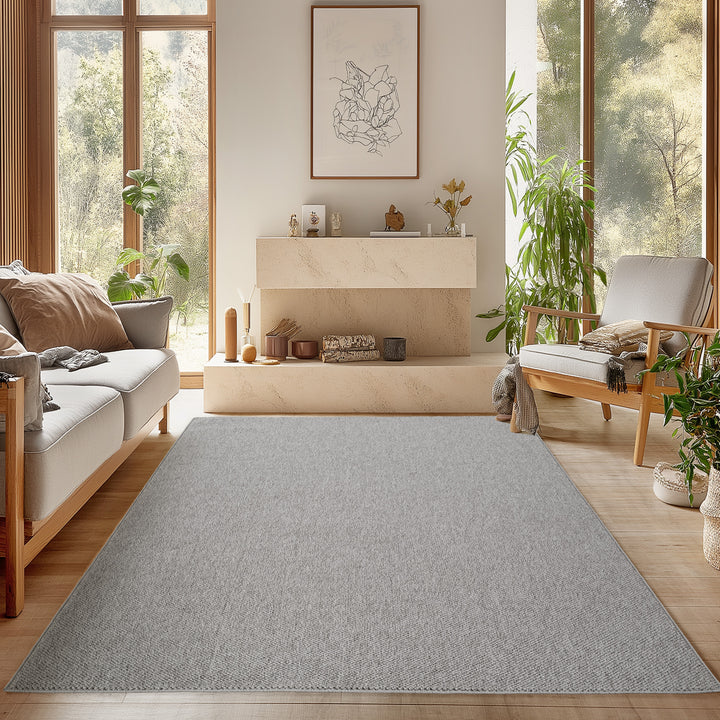 SIMPEX Teppich Bouclé Skandi StilSchlingenflor Weich Schlafzimmer Wohnzimmer