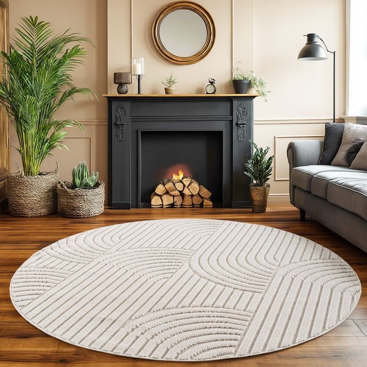 SIMPEX Teppich Bouclé Schlingenflor Weich Schlafzimmer Wohnzimmer Esszimmer