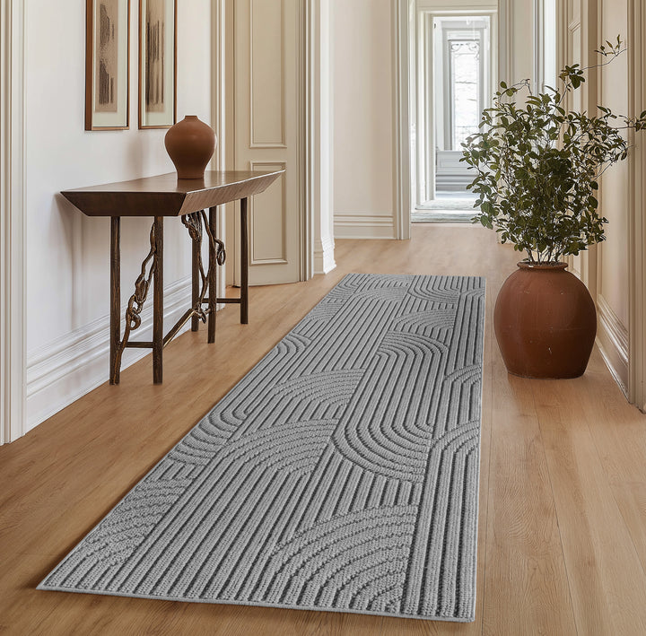 SIMPEX Teppich Bouclé Schlingenflor Weich Schlafzimmer Wohnzimmer Esszimmer