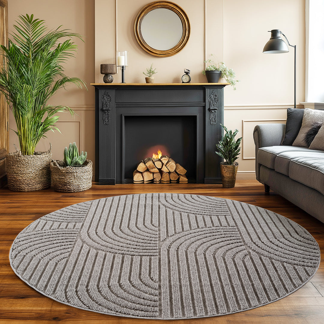 SIMPEX Teppich Bouclé Schlingenflor Weich Schlafzimmer Wohnzimmer Esszimmer