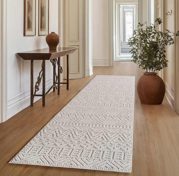 SIMPEX Teppich Skandi Design Bouclé Schlingenflor Weich Schlafzimmer Wohnzimmer