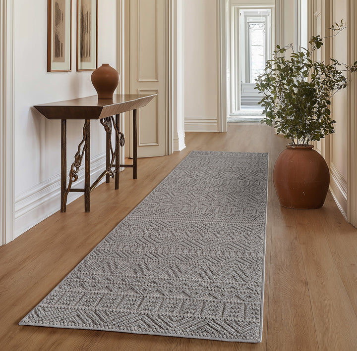 SIMPEX Teppich Skandi Design Bouclé Schlingenflor Weich Schlafzimmer Wohnzimmer