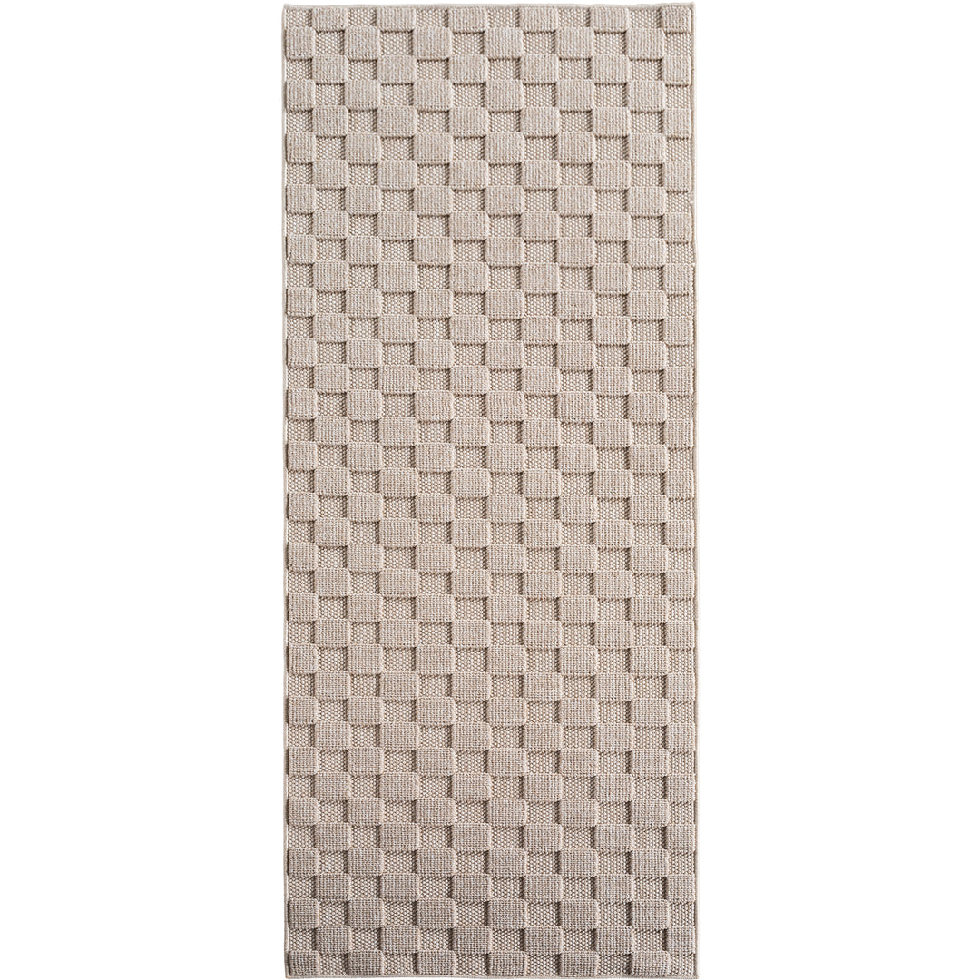 SIMPEX Teppich Karo Design Bouclé Schlingenflor Weich Schlafzimmer Wohnzimmer