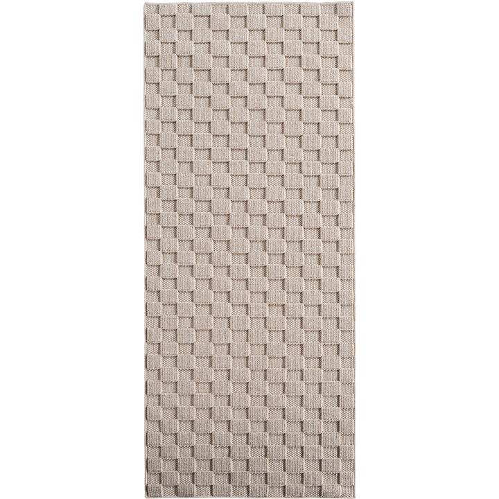 SIMPEX Teppich Karo Design Bouclé Schlingenflor Weich Schlafzimmer Wohnzimmer