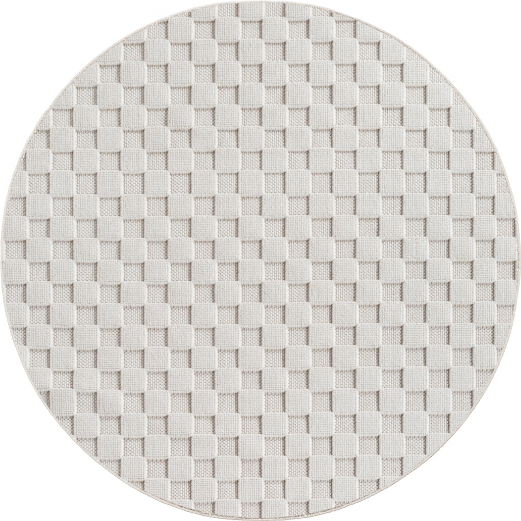 SIMPEX Teppich Karo Design Bouclé Schlingenflor Weich Schlafzimmer Wohnzimmer