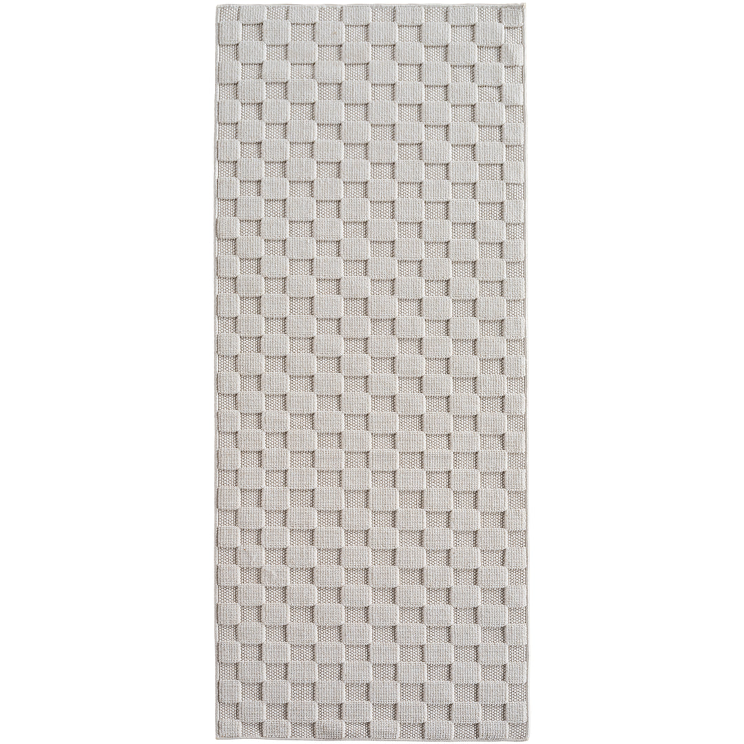 SIMPEX Teppich Karo Design Bouclé Schlingenflor Weich Schlafzimmer Wohnzimmer