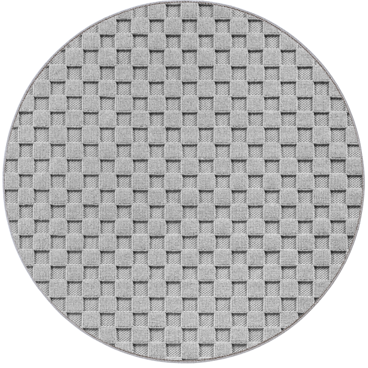 SIMPEX Teppich Karo Design Bouclé Schlingenflor Weich Schlafzimmer Wohnzimmer