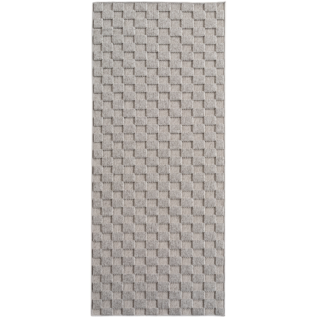 SIMPEX Teppich Karo Design Bouclé Schlingenflor Weich Schlafzimmer Wohnzimmer