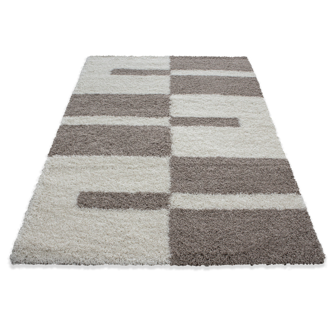 Tappeto shaggy, tappeto da soggiorno, shaggy, pelo lungo, design moderno