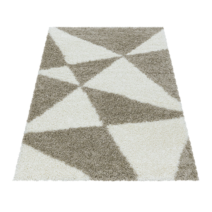 High Pile Carpet MANGO Living Room Abstract Triangles