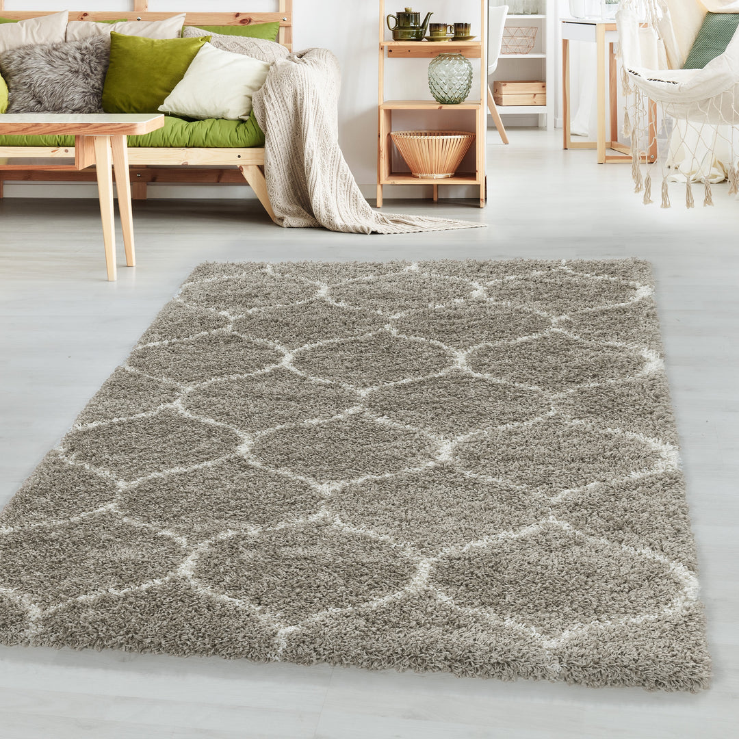 High Pile Carpet JONA Living Room Tile Jacquard