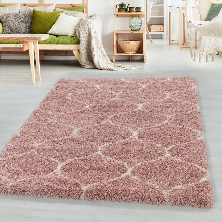 High Pile Carpet JONA Living Room Tile Jacquard