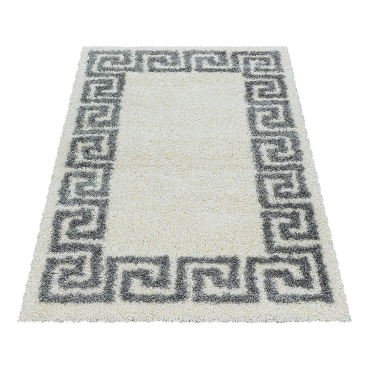 Hochflor Teppich RHEA Wohnzimmer Shaggy Antikes Design