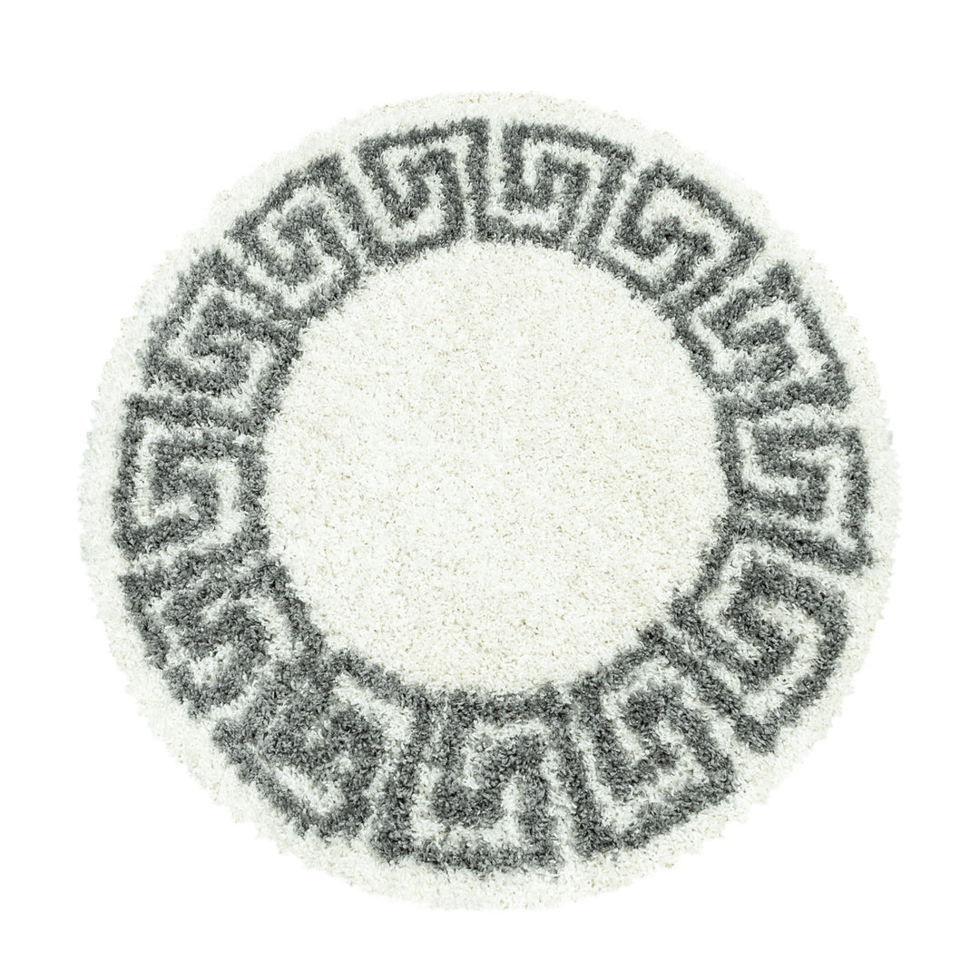 Hochflor Teppich RHEA Wohnzimmer Shaggy Antikes Design