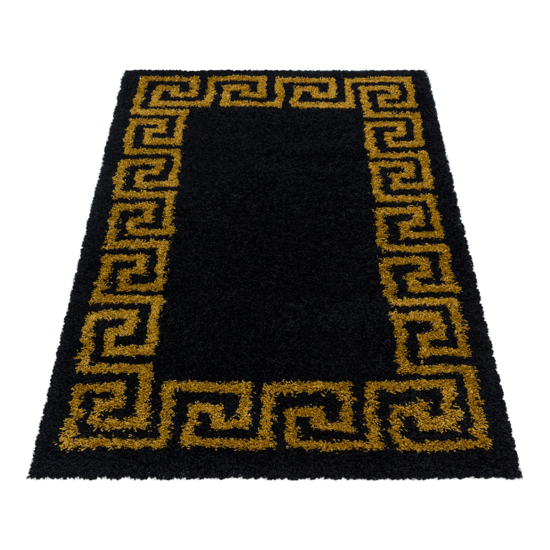 Hochflor Teppich RHEA Wohnzimmer Shaggy Antikes Design