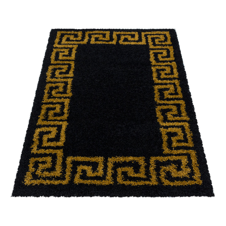 Hochflor Teppich RHEA Wohnzimmer Shaggy Antikes Design