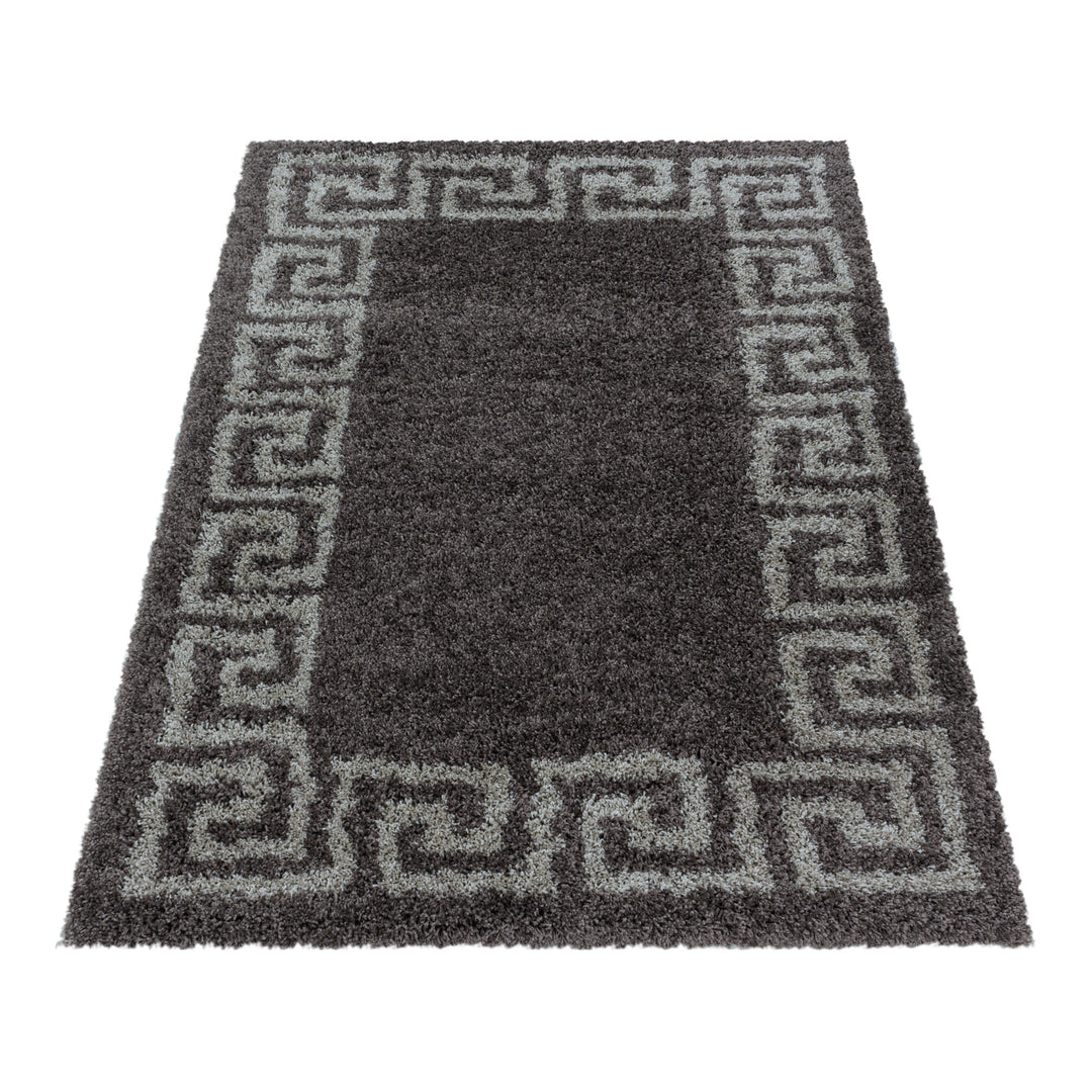 Hochflor Teppich RHEA Wohnzimmer Shaggy Antikes Design