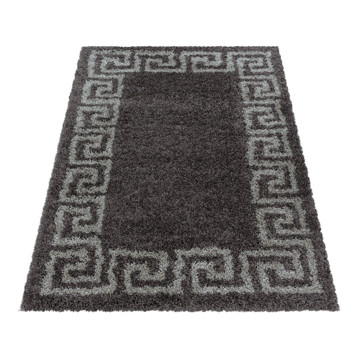 Hochflor Teppich RHEA Wohnzimmer Shaggy Antikes Design