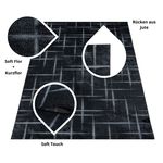 Tapis poils ras RICA tapis design salon soft touch grid