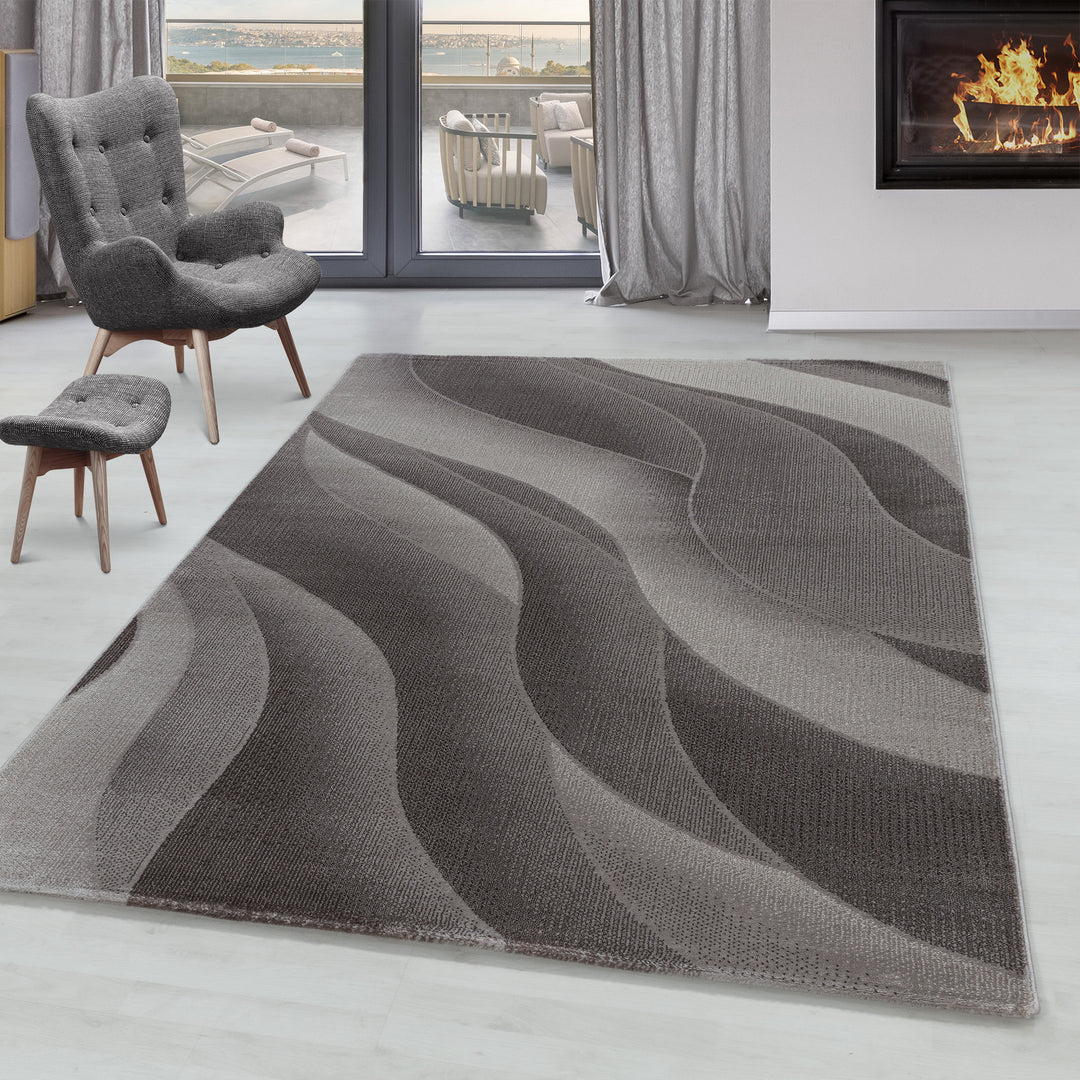 Short Pile Carpet RICA Living Room Design Carpet Soft Touch Waves