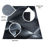 Tapis poils ras RICA tapis design de salon Abstract Soft Touch 