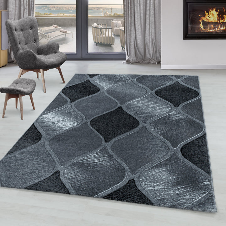 Short pile carpet RICA living room design carpet round grid