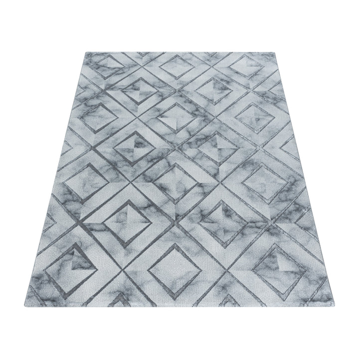 Short Pile Carpet OXIA Living Room Design Carpet Marbled Rhombus