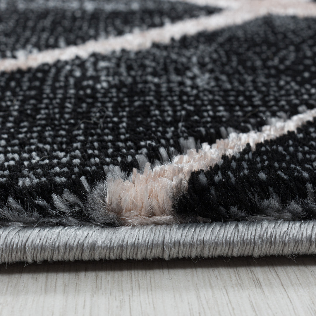 Teppich Läufer Set OXIA Schlafzimmer Kurzflor Bettumrandung 3 Teile