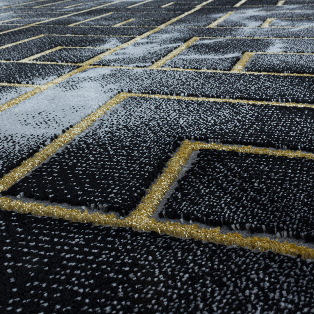 Teppich Läufer Set OXIA Schlafzimmer Kurzflor Bettumrandung 3 Teile