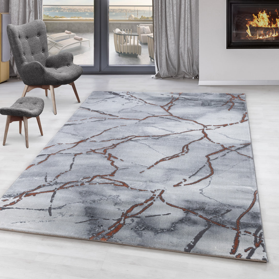 Short Pile Carpet OXIA Living Room Design Carpet Marbled Soft Touch