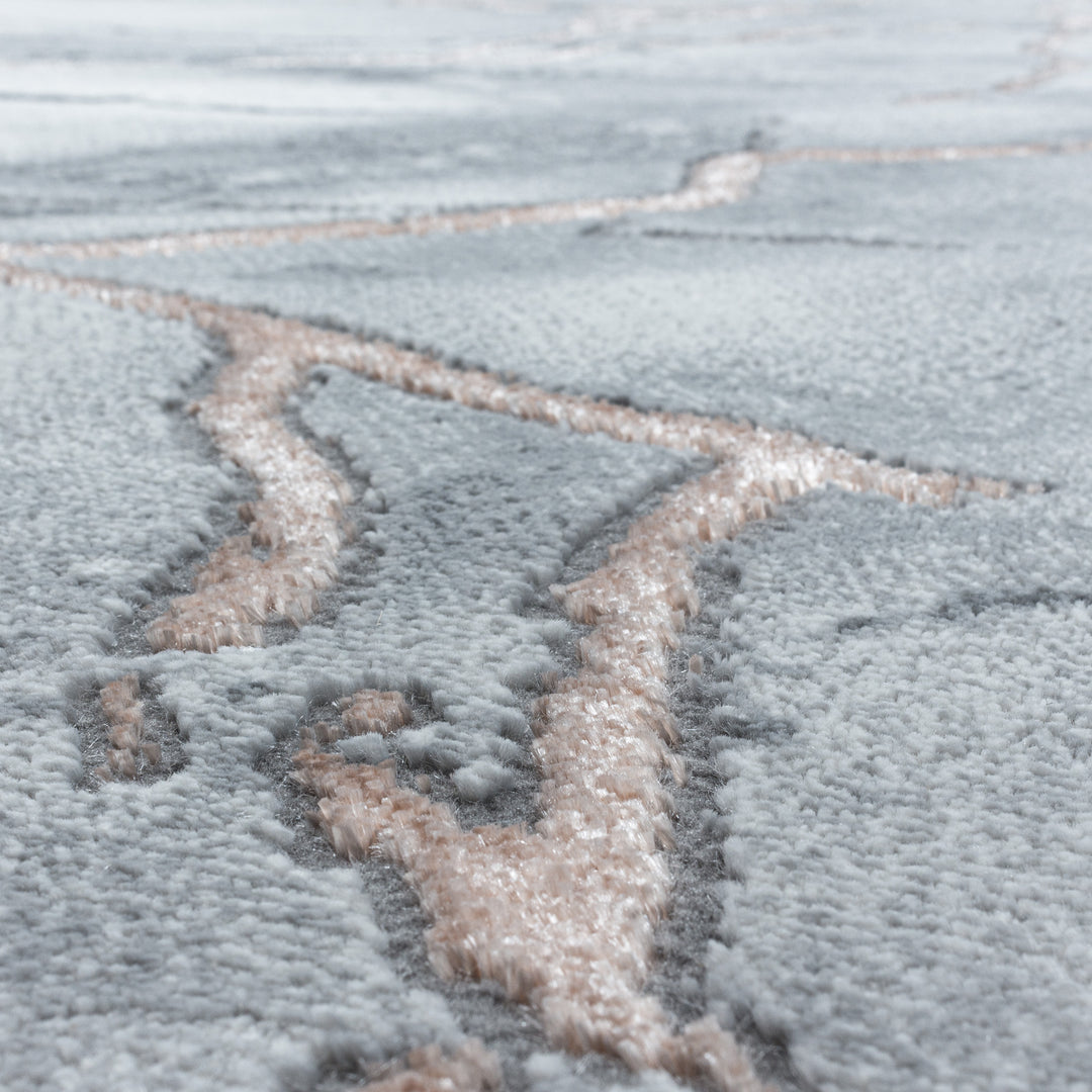 Teppich Läufer Set OXIA Schlafzimmer Kurzflor Bettumrandung 3 Teile