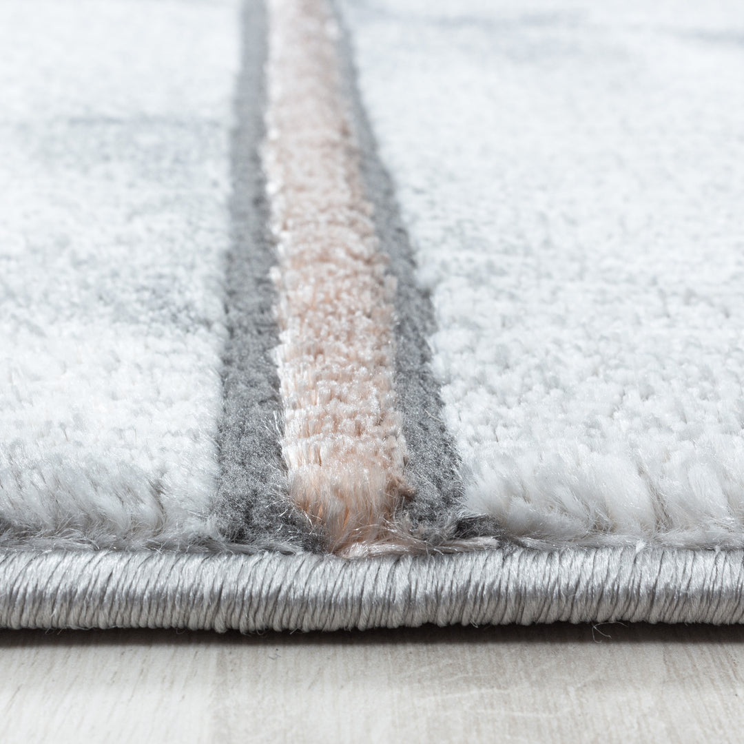 Teppich Läufer Set OXIA Schlafzimmer Kurzflor Bettumrandung 3 Teile