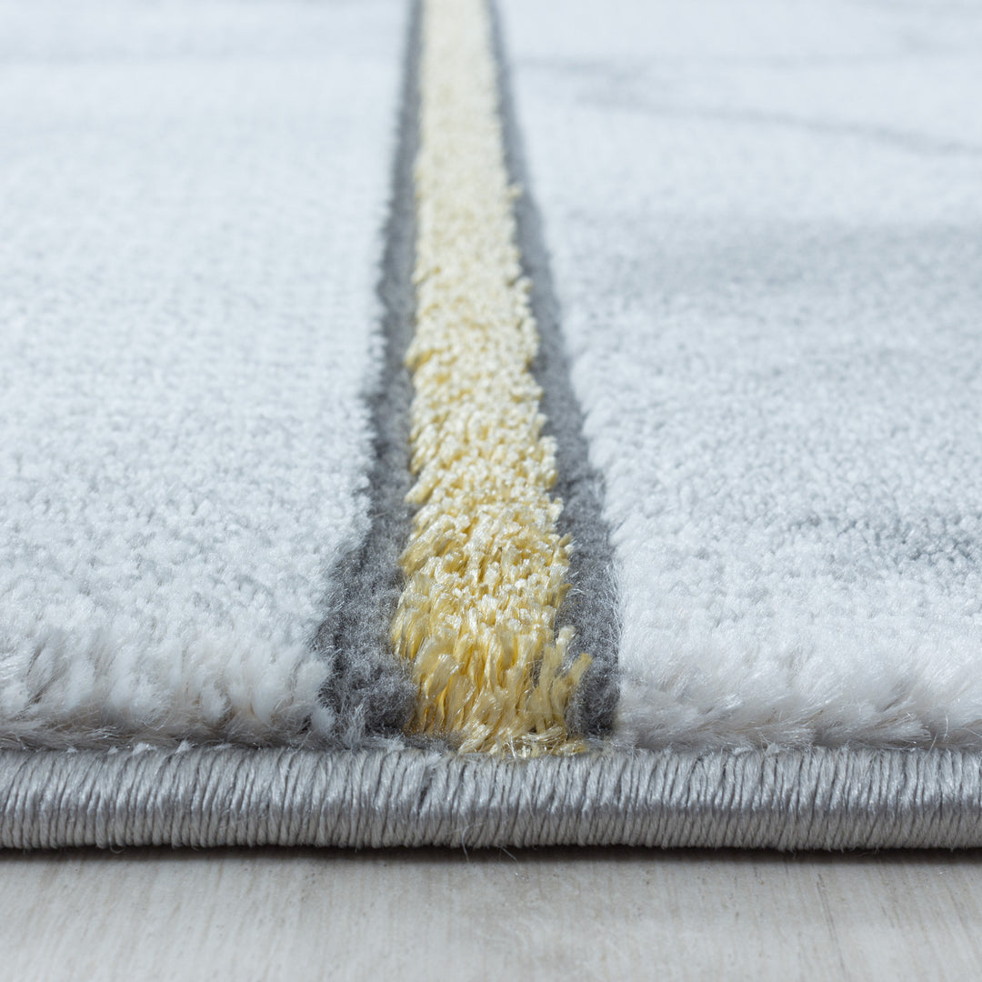 Teppich Läufer Set OXIA Schlafzimmer Kurzflor Bettumrandung 3 Teile