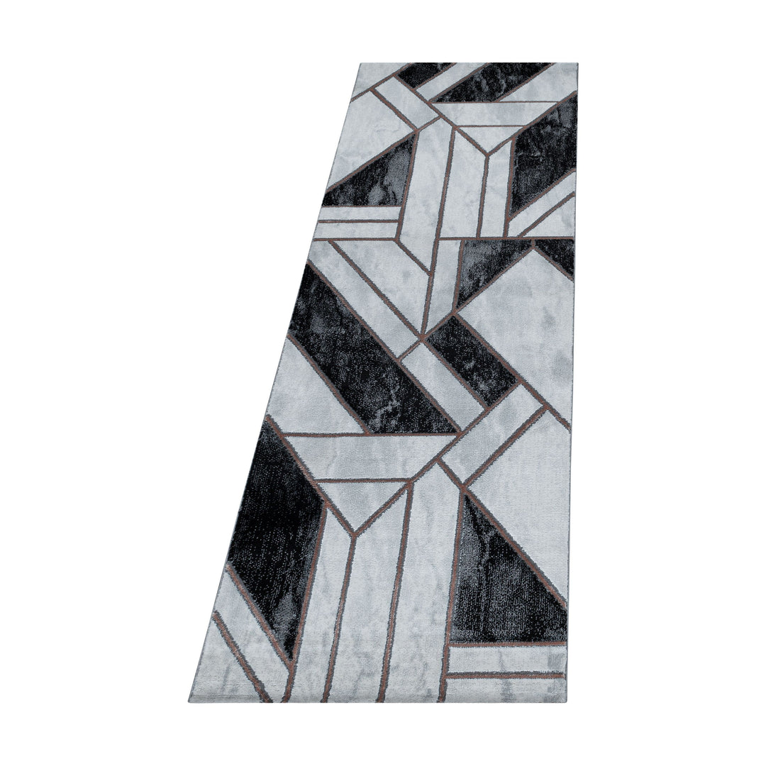 Teppich Läufer Set OXIA Schlafzimmer Kurzflor Bettumrandung 3 Teile