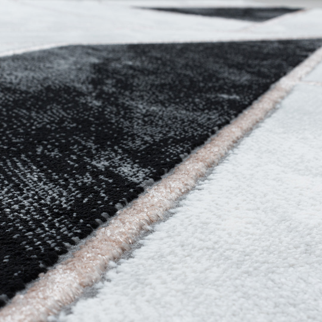 Teppich Läufer Set OXIA Schlafzimmer Kurzflor Bettumrandung 3 Teile