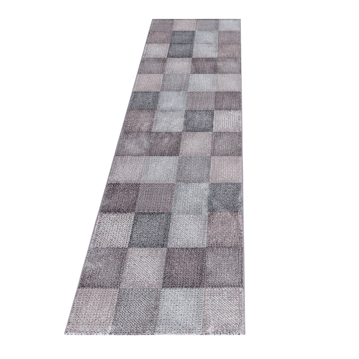 Teppich Läufer Set TARIO Schlafzimmer Kurzflor Bettumrandung 3 Teile