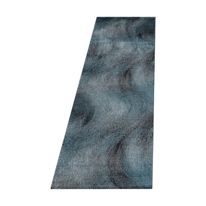 Teppich Läufer Set TARIO Schlafzimmer Kurzflor Bettumrandung 3 Teile Marmoriert