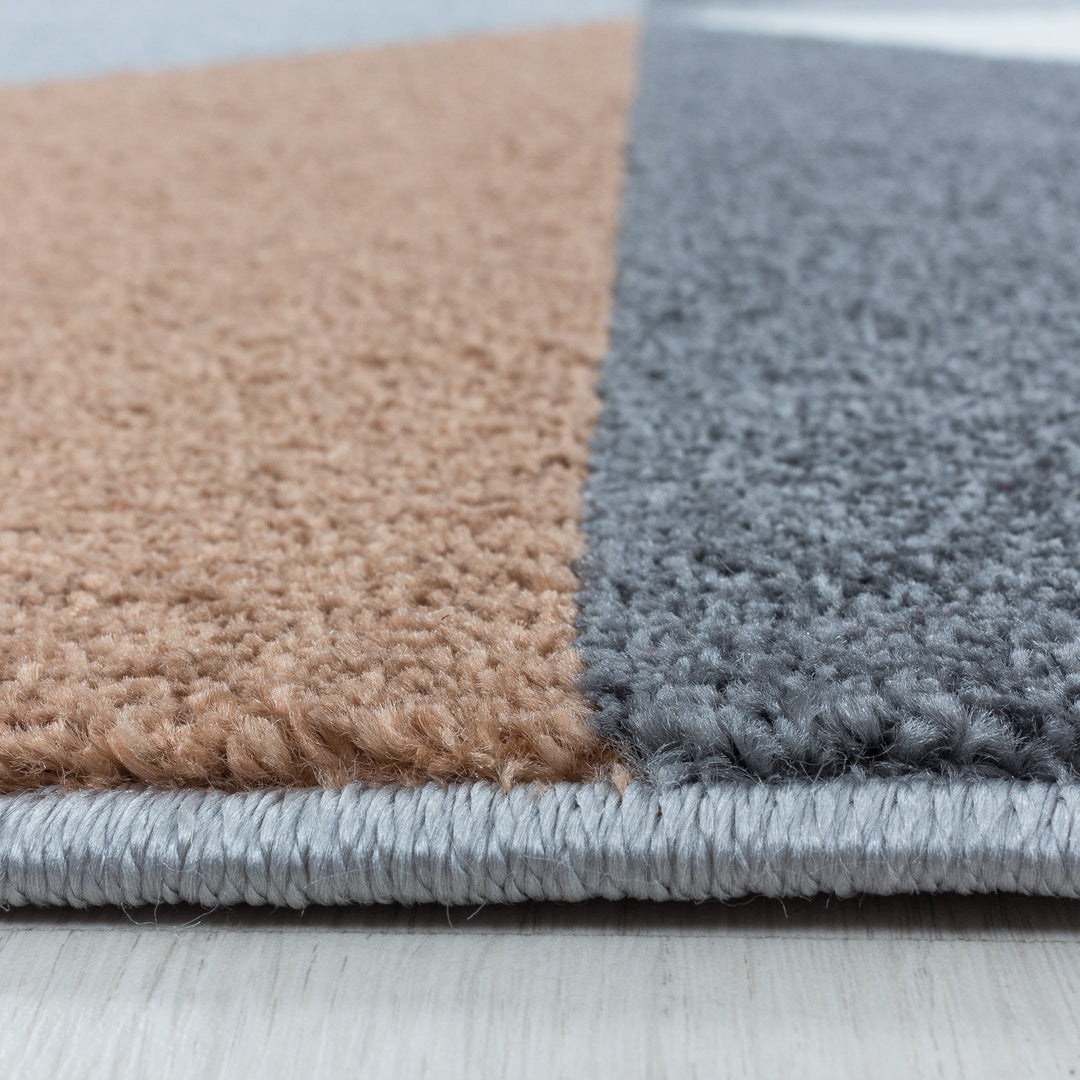 Teppich Läufer Set TARIO Schlafzimmer Kurzflor Bettumrandung 3 Teile