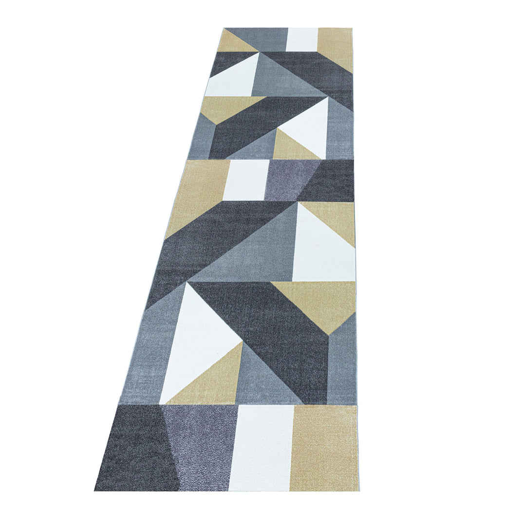 Teppich Läufer Set TARIO Schlafzimmer Kurzflor Bettumrandung 3 Teile