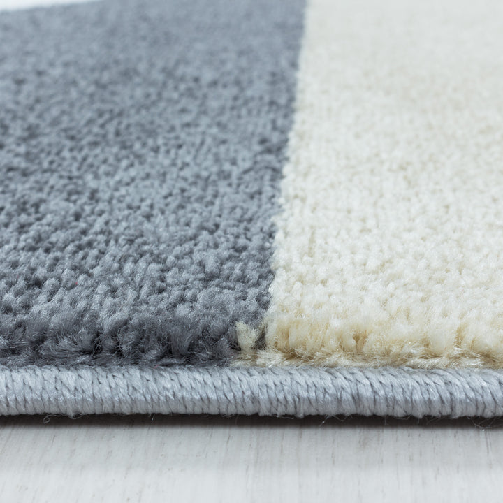 Teppich Läufer Set TARIO Schlafzimmer Kurzflor Bettumrandung 3 Teile