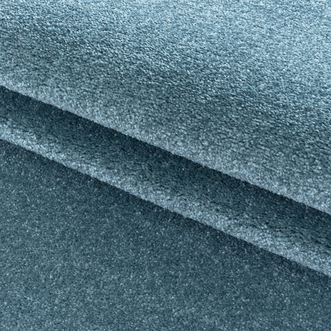 Teppich Läufer Set IROH Schlafzimmer Kurzflor Bettumrandung 3 Teile Einfarbig