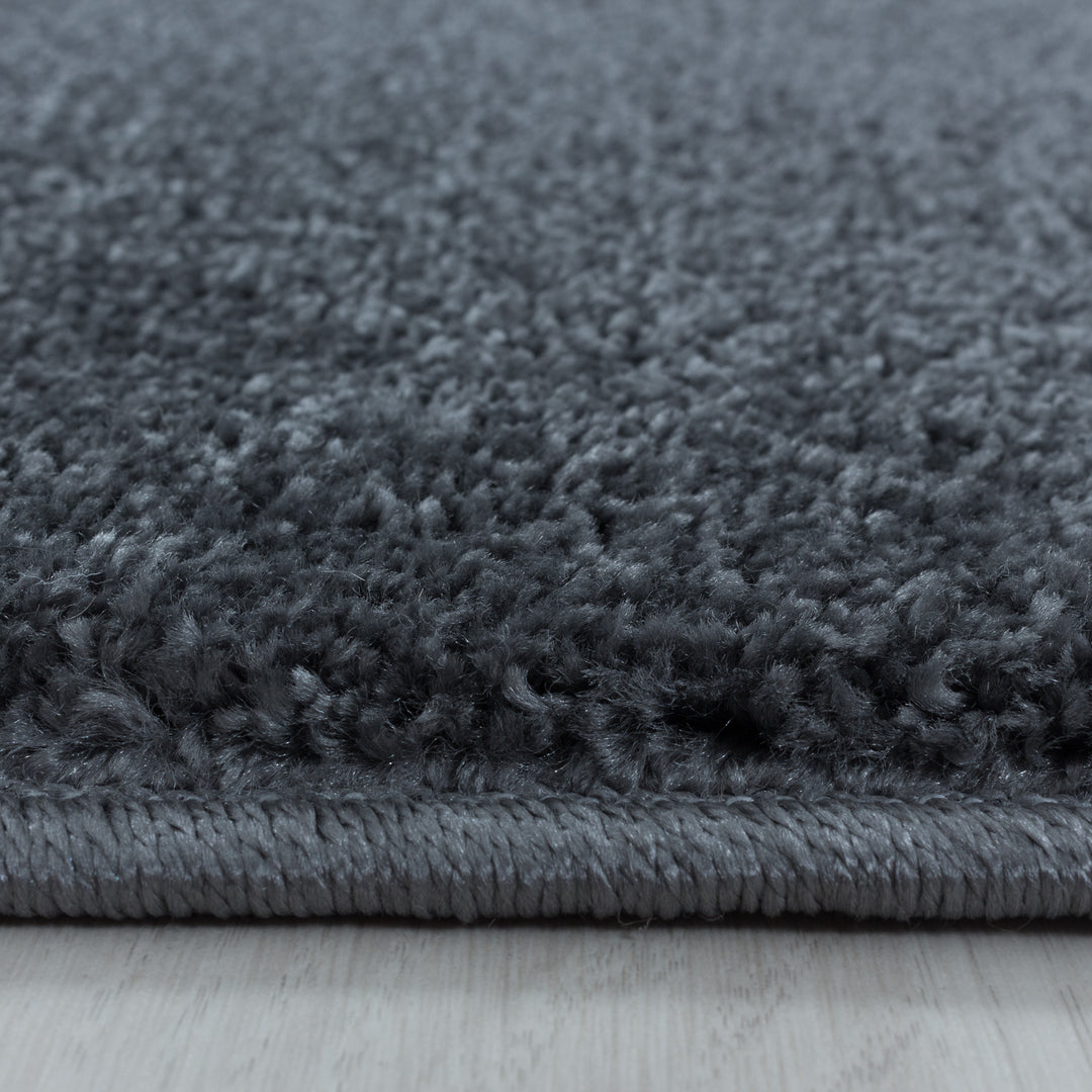 Teppich Läufer Set IROH Schlafzimmer Kurzflor Bettumrandung 3 Teile Einfarbig