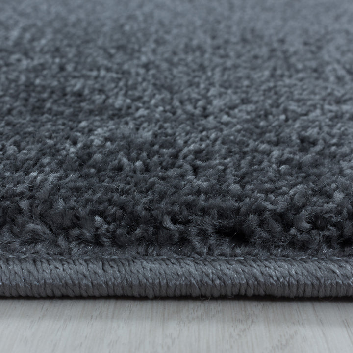 Teppich Läufer Set IROH Schlafzimmer Kurzflor Bettumrandung 3 Teile Einfarbig