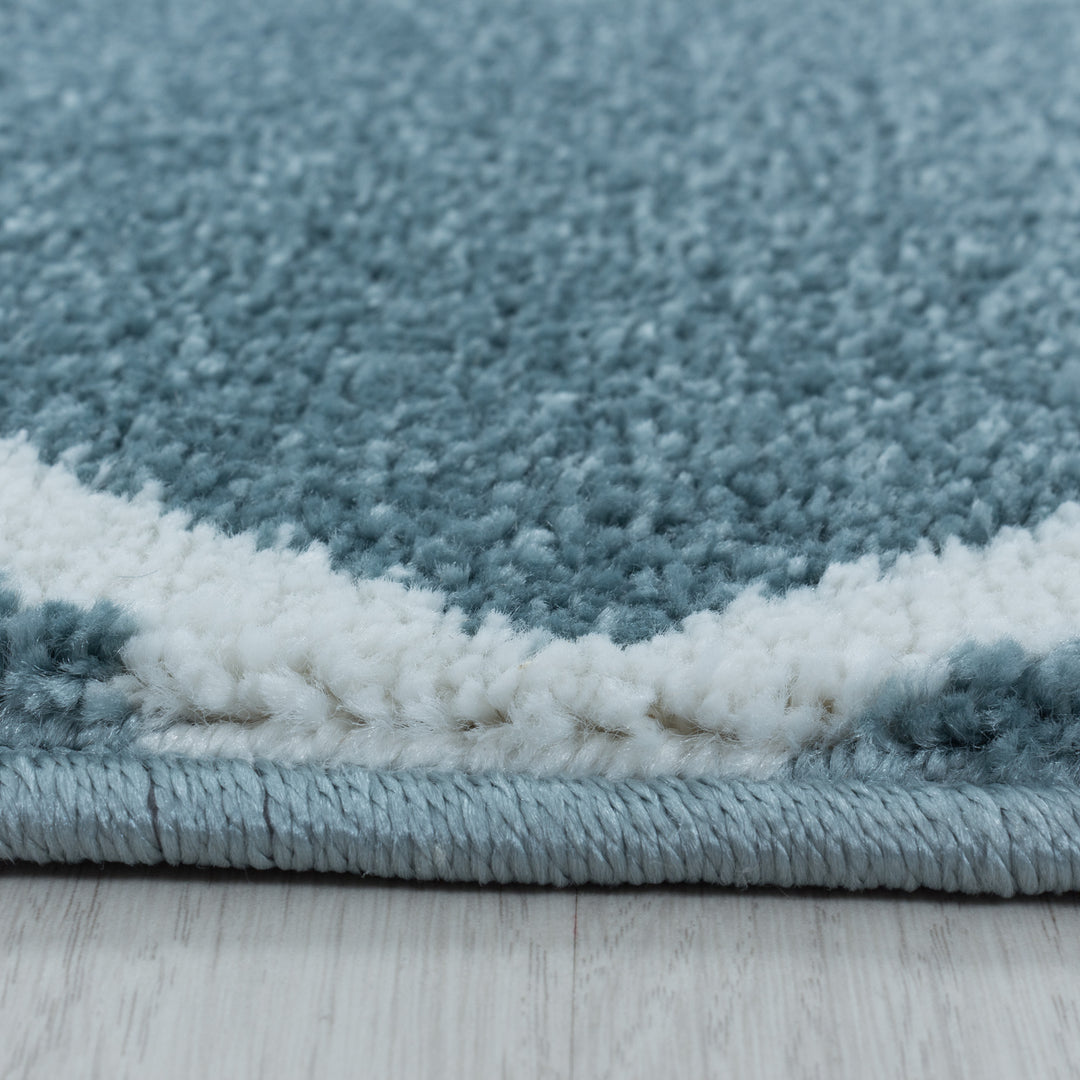 Teppich Läufer Set IROH Schlafzimmer Kurzflor Bettumrandung 3 Teile