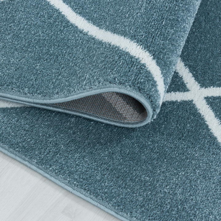 Teppich Läufer Set IROH Schlafzimmer Kurzflor Bettumrandung 3 Teile