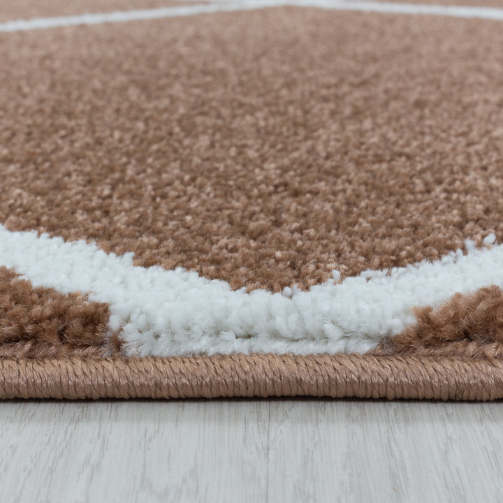 Teppich Läufer Set IROH Schlafzimmer Kurzflor Bettumrandung 3 Teile