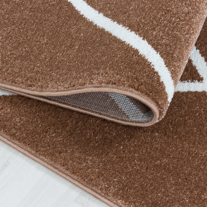 Teppich Läufer Set IROH Schlafzimmer Kurzflor Bettumrandung 3 Teile