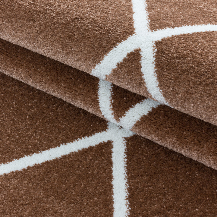 Teppich Läufer Set IROH Schlafzimmer Kurzflor Bettumrandung 3 Teile