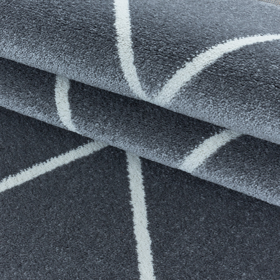 Teppich Läufer Set IROH Schlafzimmer Kurzflor Bettumrandung 3 Teile